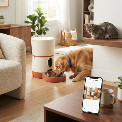 Pawly Feed — 8L Smart Automatic Pet Feeder with 1080p HD Camera, Night Vision & Two-Way Audio | For Cats & Dogs